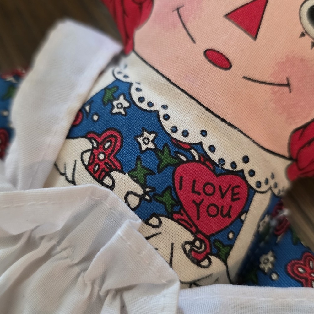 Vtg Applause Raggedy Ann Doll Beanbag Soft Cloth Rare 7" Height Handheld Plush - Picture 2 of 8